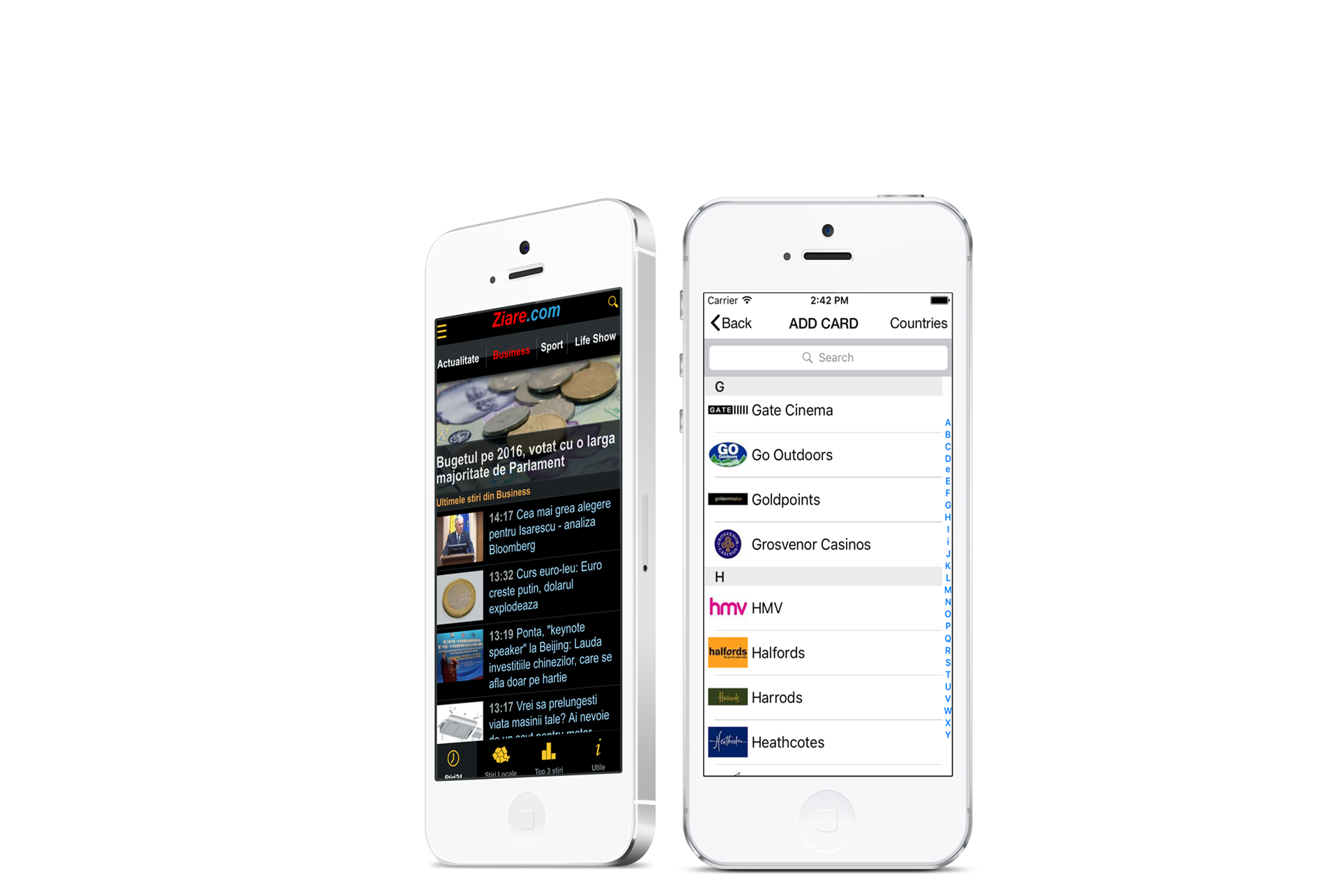 Aplicatii mobile iOS si Android